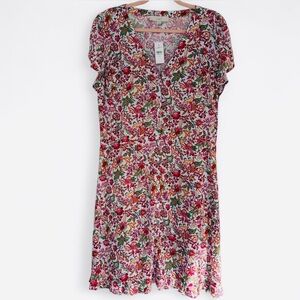 Ann Taylor Loft Vibrant Floral Print Dress.